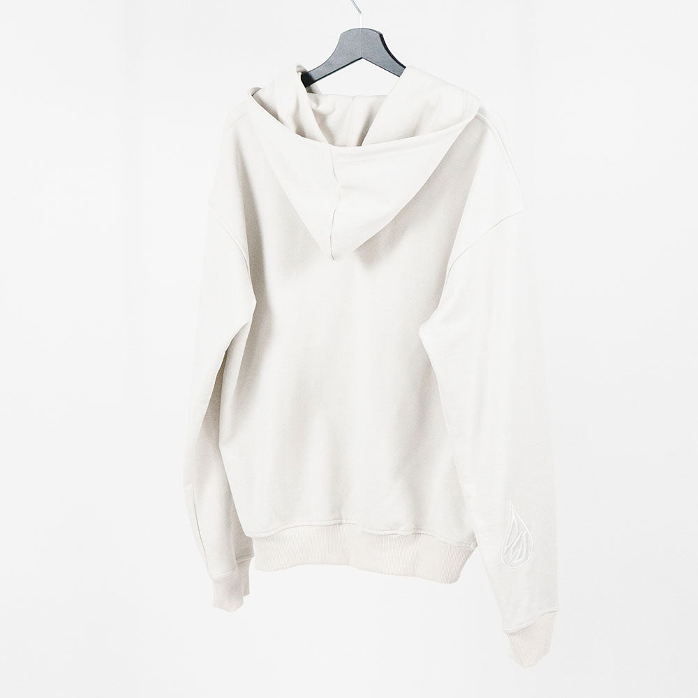 Cream White Oversize Zipper