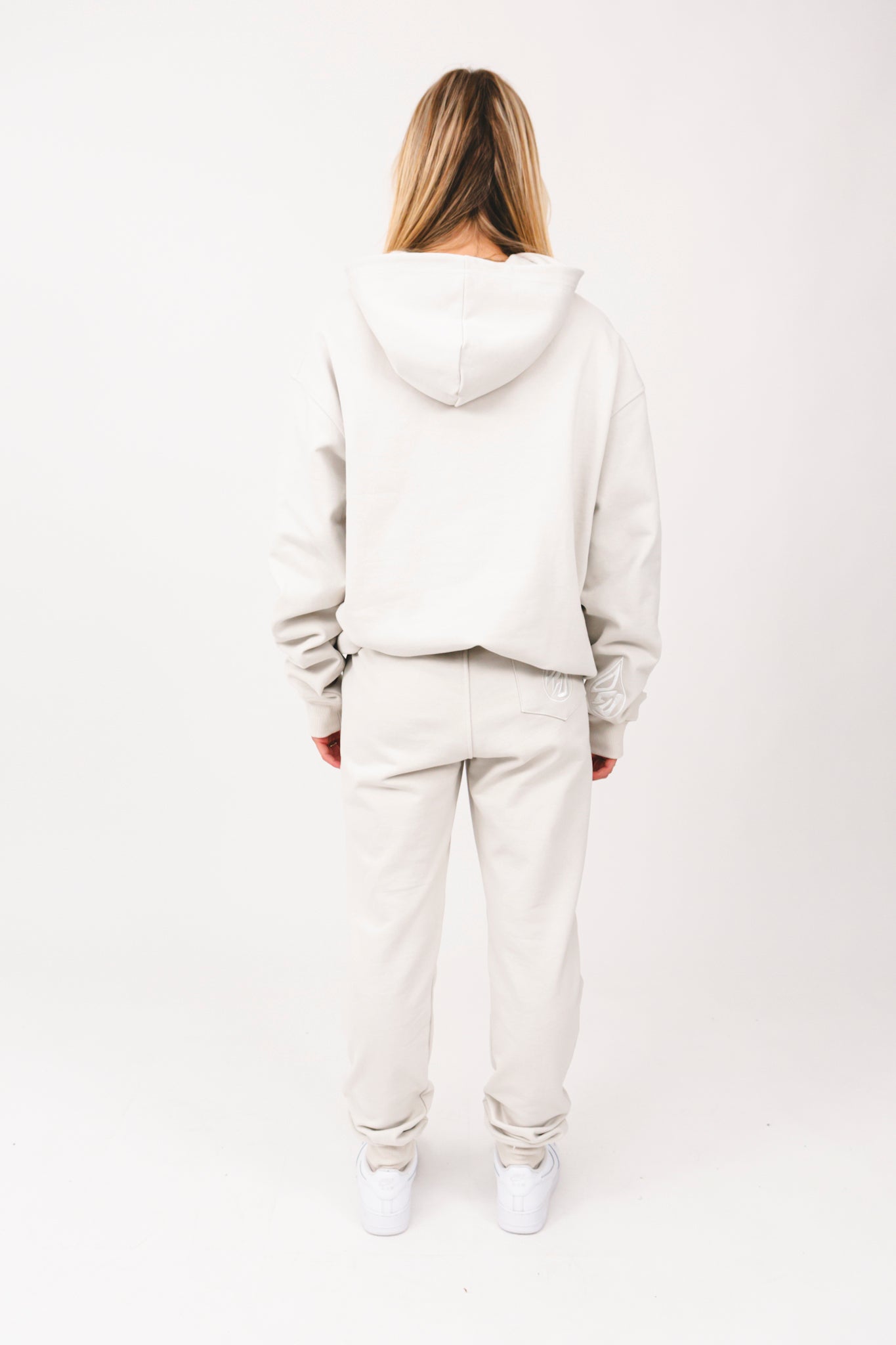 Cream White Oversize-Hoodie