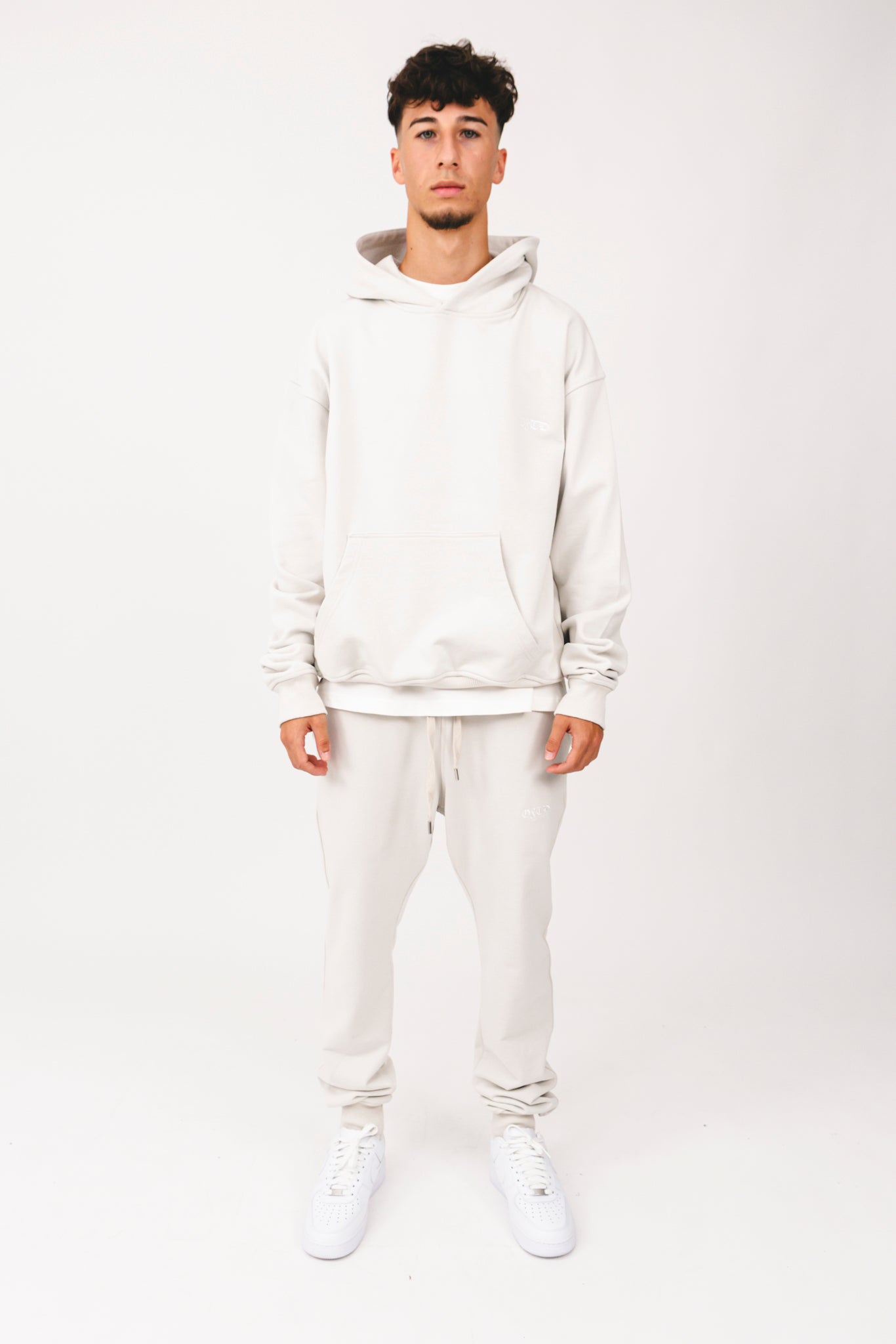 Cream White Oversize-Hoodie