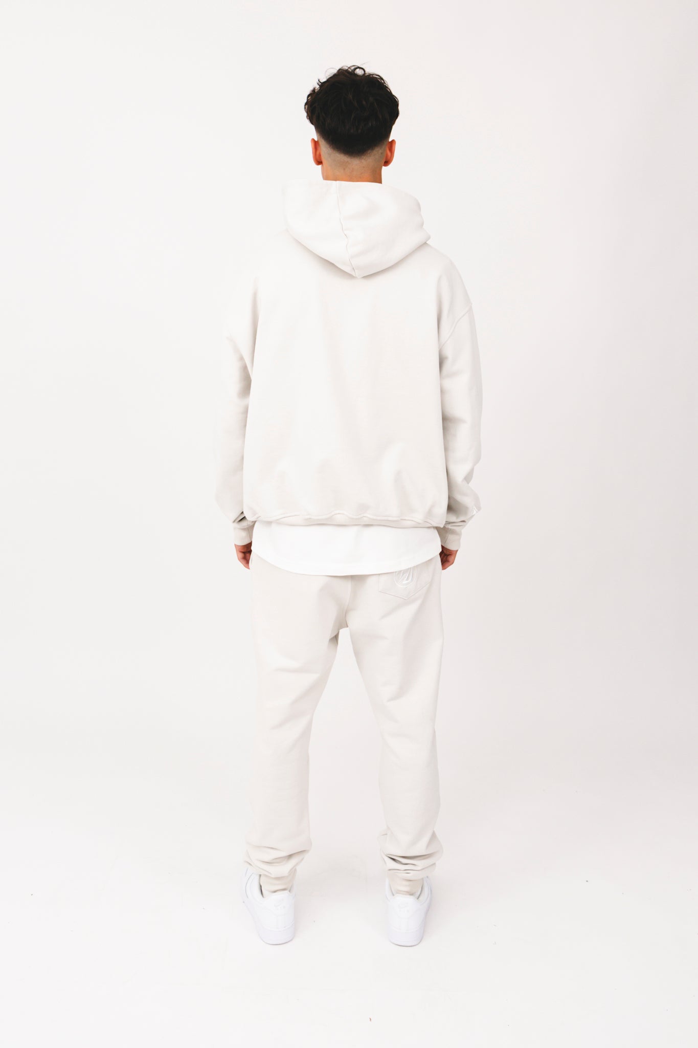 Cream White Oversize-Hoodie